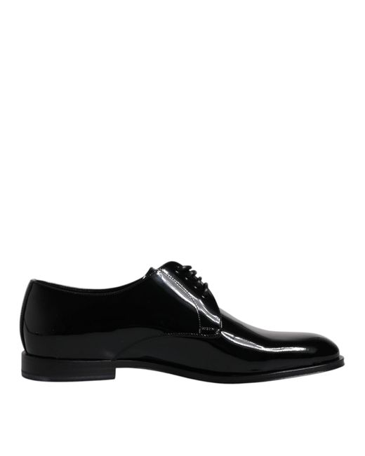 Dolce & Gabbana Black Calfskin Leather Derby Lace Up Formal Dress Shoes main image 1