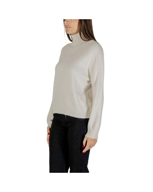 Liu Jo Gray White Viscose Sweatshirt
