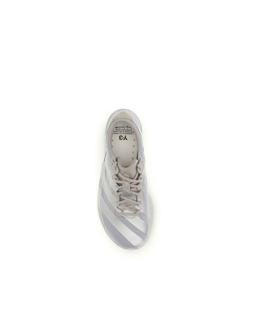 Y-3 White Gray Fabric Athletic Sneakers - Eu40.5/us7.5 for men