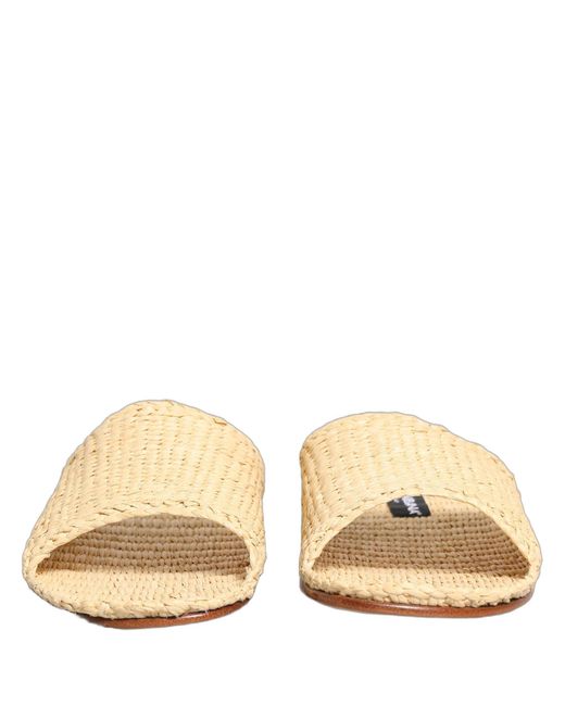 Dolce & Gabbana Natural Beige Straw Raffia Slides Sandals Flats Shoes for men