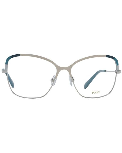 Emilio Pucci Metallic Multicolor Metal Glasses (frames)