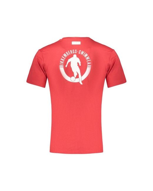 Bikkembergs Pink Rosso Cotton Men's T for men