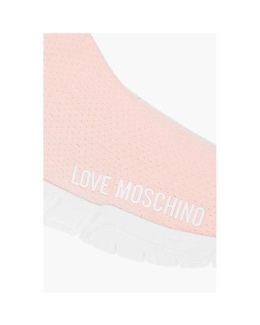 Moschino Pink Love Sock High