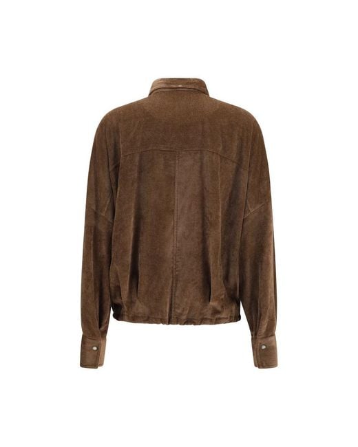 Brunello Cucinelli Brown Viscose Pattern Shirt