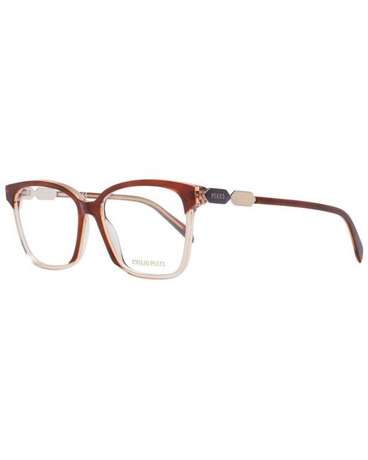 Emilio Pucci Brown Plastic Glasses (Frames)