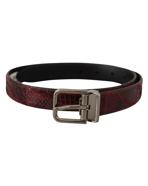 Dolce & Gabbana Black Elegant Exotic Leather Belt
