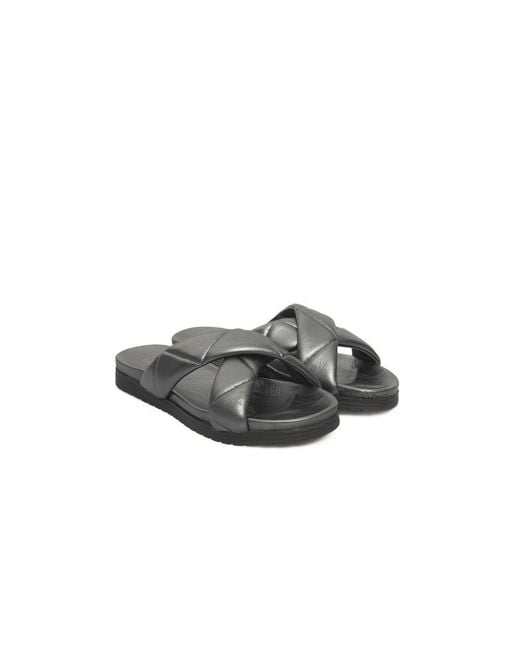 Cerruti 1881 Gray Lambskin Sandal