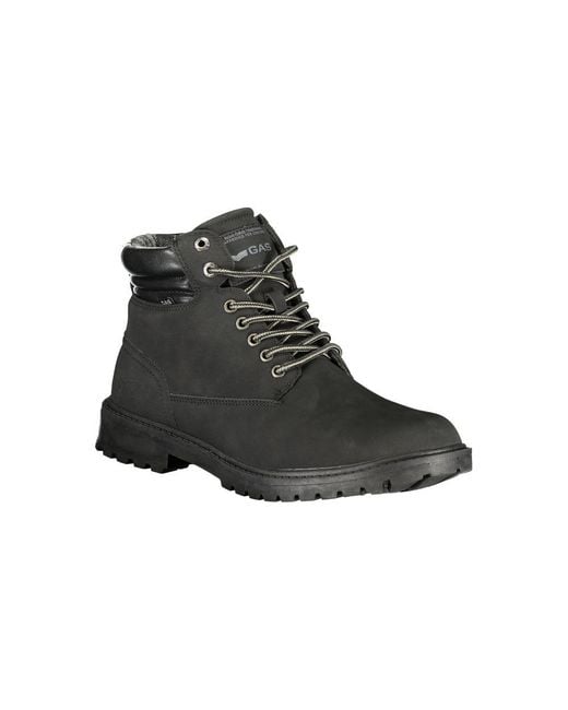 Gas Black Polyurethane Ankle Boot for men