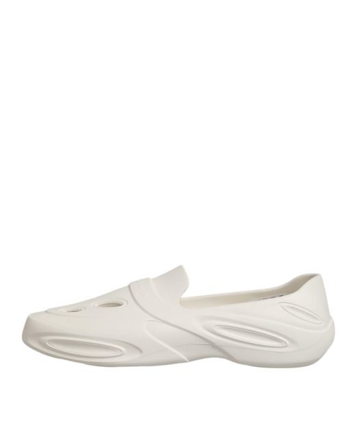 Dolce & Gabbana White Rubber Slides Low Top Sneakers Shoes for men