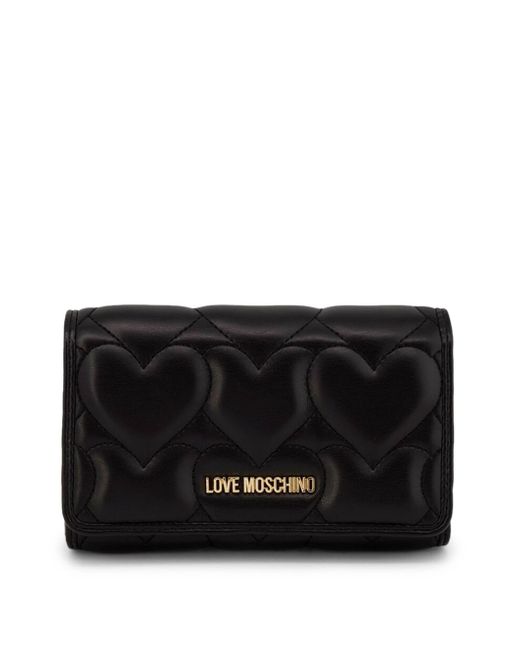 Love Moschino Pink Quilted-heart Wallet