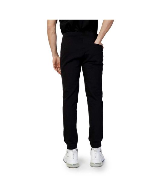 ARMANI EXCHANGE Black Cotton Joggers (workout Pants) for men