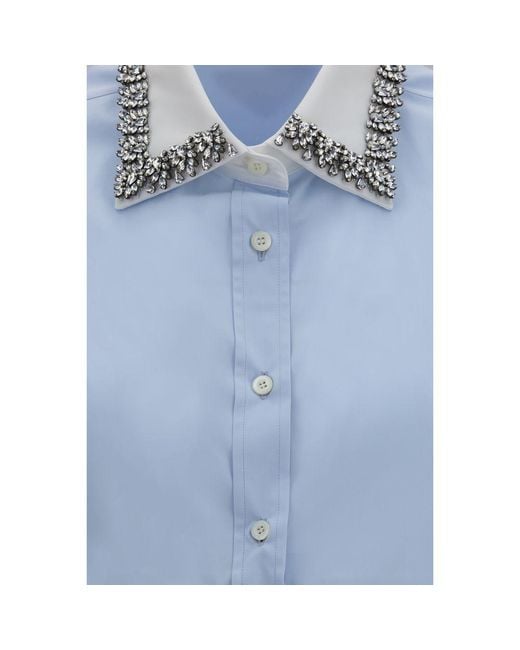 Prada Blue Cotton Dress Shirt