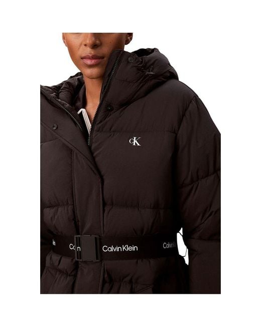 Calvin Klein Black Polyamide Coat