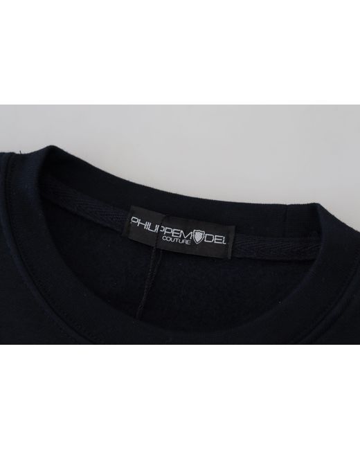 Philippe Model Black Chic Printed Cotton Sweater