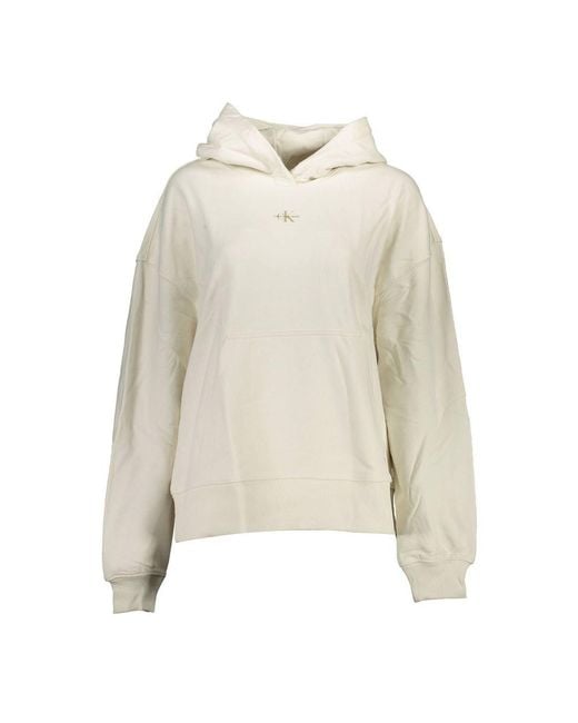 Calvin Klein Natural White Cotton Sweater