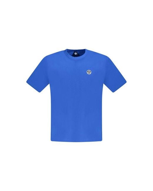North Sails Blue Cotton T-Shirt for men