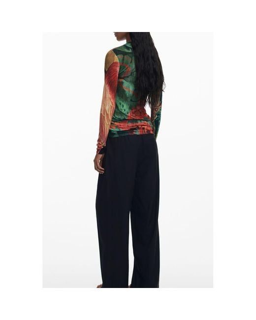 Desigual Green Viscose Sweater