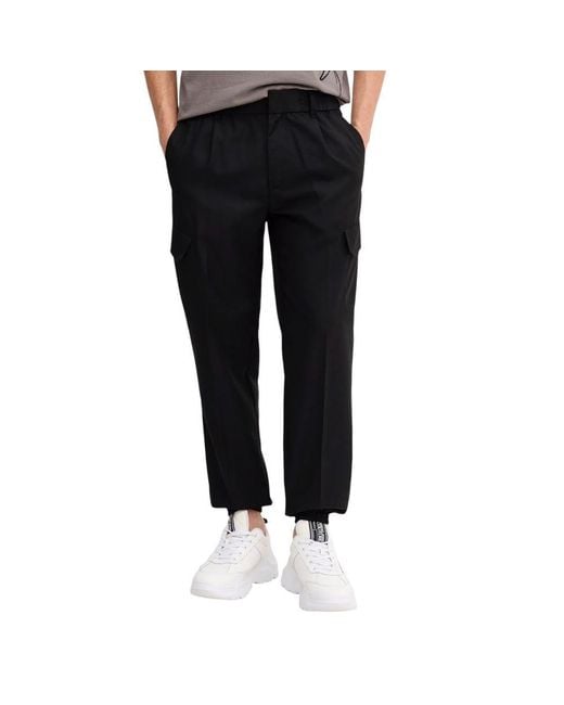 ARMANI EXCHANGE Black Polyester Casual Pants for men