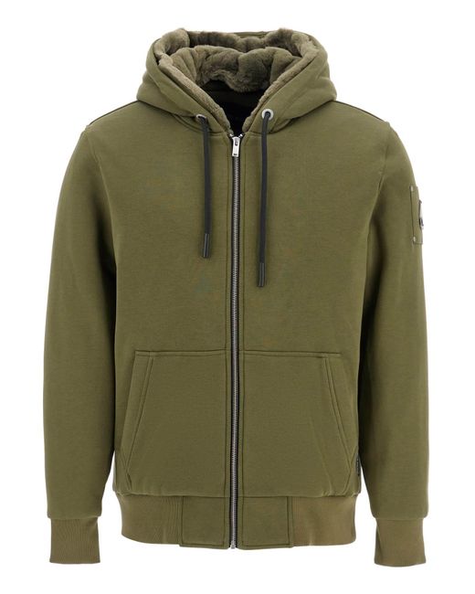 Moose Knuckles Green Classic Bunny Hybrid Sweatshirt for men