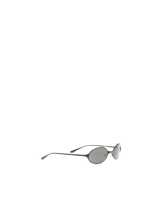 McQueen Metallic Gray Metal Sunglasses