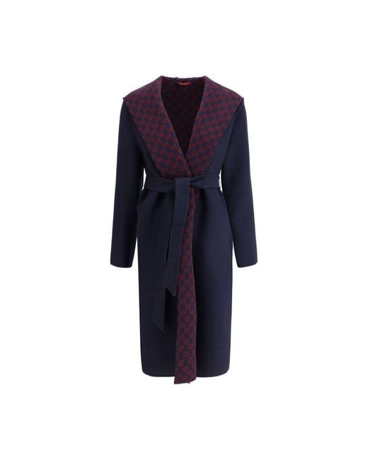 Gucci Blue Wool Coat