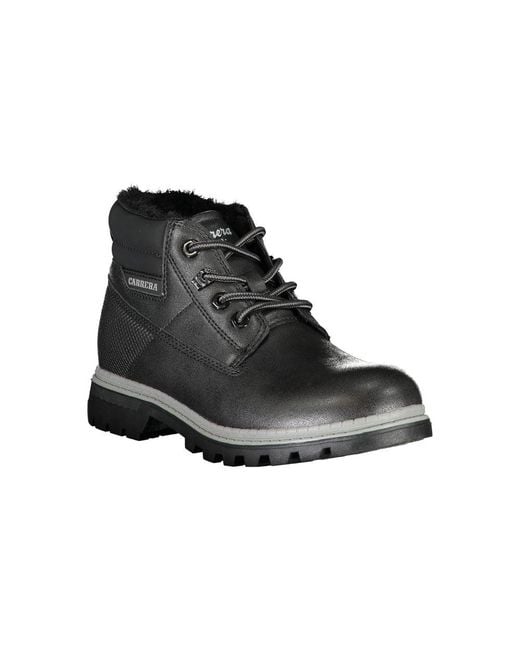 Carrera Black Chic Contrast Lace-Up Boots