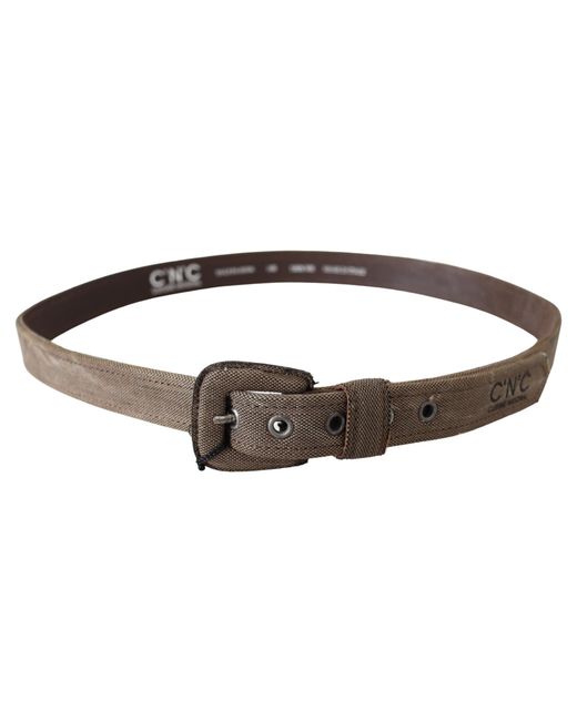 CoSTUME NATIONAL Black Elegant Leather Waist Belt for men