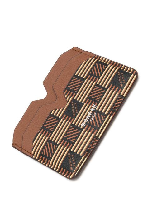 Moreau Black Logo-Stamp Leather Card Holder