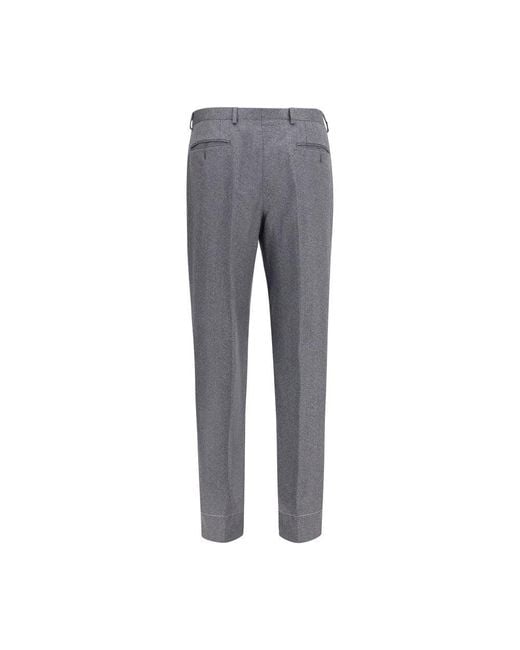 Brioni Gray Wool Oves Aries Casual Pants for men