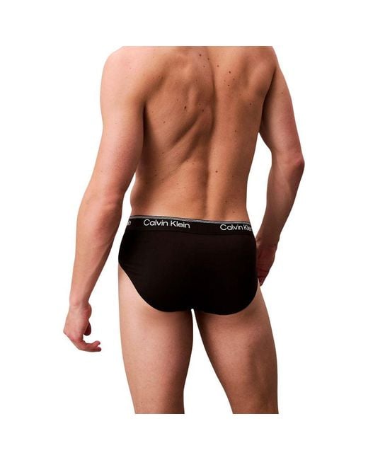 Calvin Klein Black Recycled Polyester Briefs for men