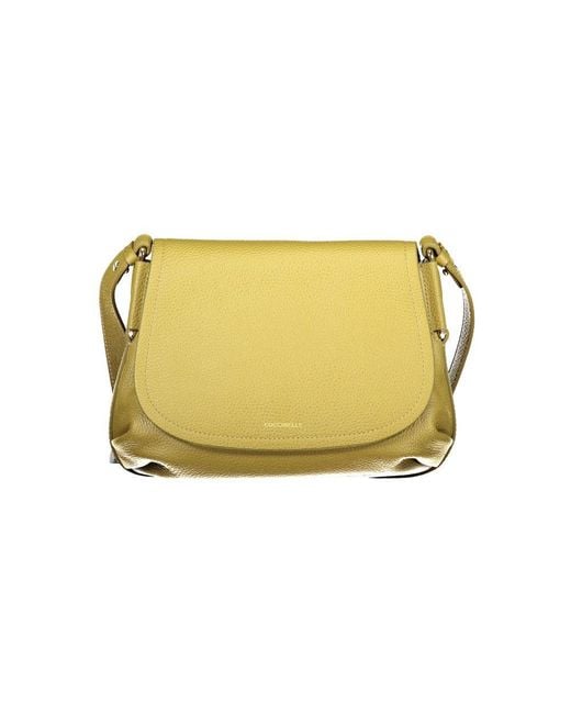 Coccinelle Yellow Leather Handbag