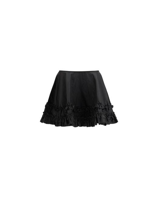 Ganni Black Recycled Polyamide Mini Skirt