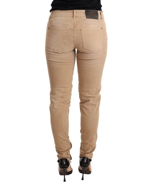 Ermanno Scervino Black Chic Low Waist Skinny Cotton Trousers