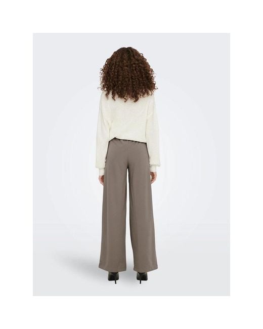 Jacqueline De Yong Brown Gray Polyester Jeans & Pant