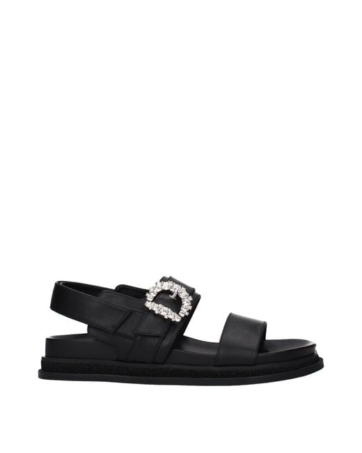 Jimmy Choo Black Cheri Sandals Leather