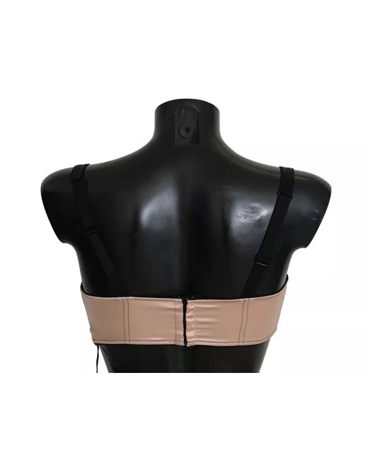 Dolce & Gabbana Black Straps Pink Balconcino Bra