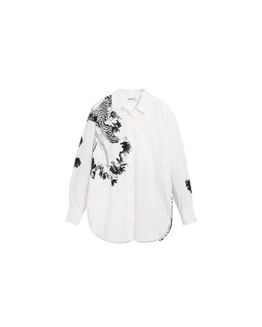 Desigual White Cotton Blouse