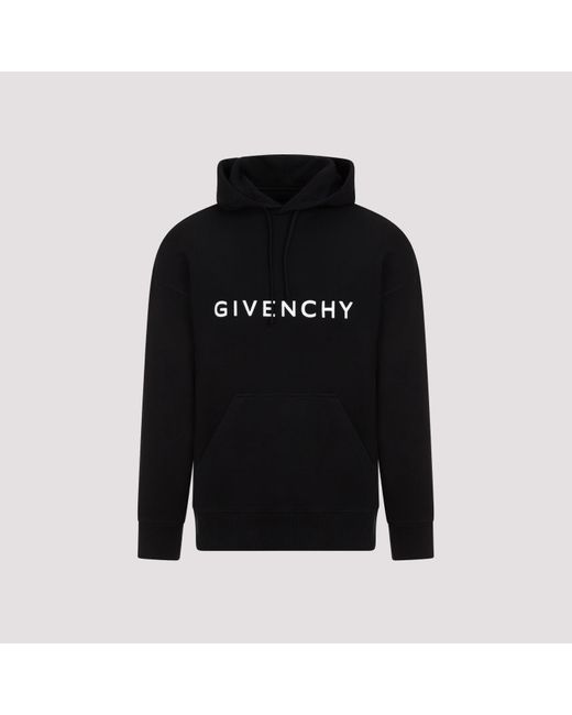 Givenchy Black Slim Fit Cotton Hoodie for men