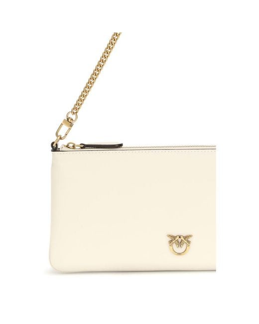Pinko Natural Calf Leather Bos Taurus Shoulder Bag