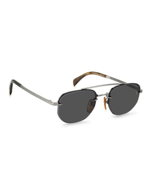 David Beckham Metallic Silver Metal Sunglasses for men
