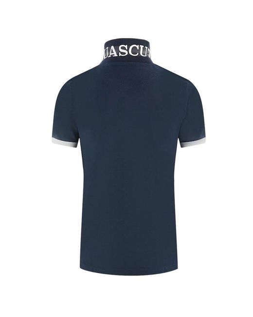 Aquascutum Blue Cotton Polo Shirt for men
