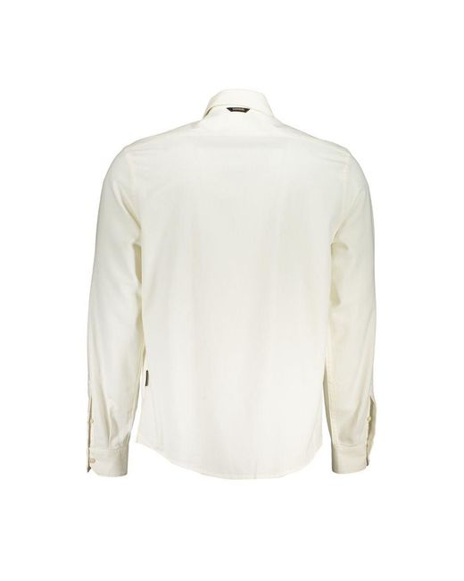 Napapijri White Cotton Shirt for men