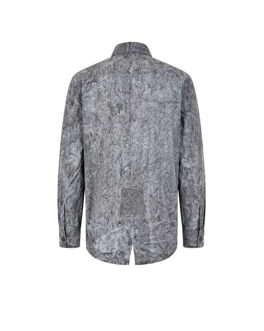 MR & MRS Blue Grey Viscose Men Shirt for men