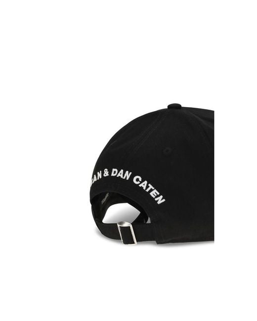 DSquared² Black Logo Baseball Cap for men