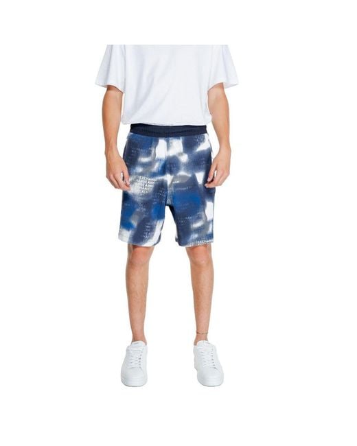 ARMANI EXCHANGE Blue Cotton Bermuda Shorts for men