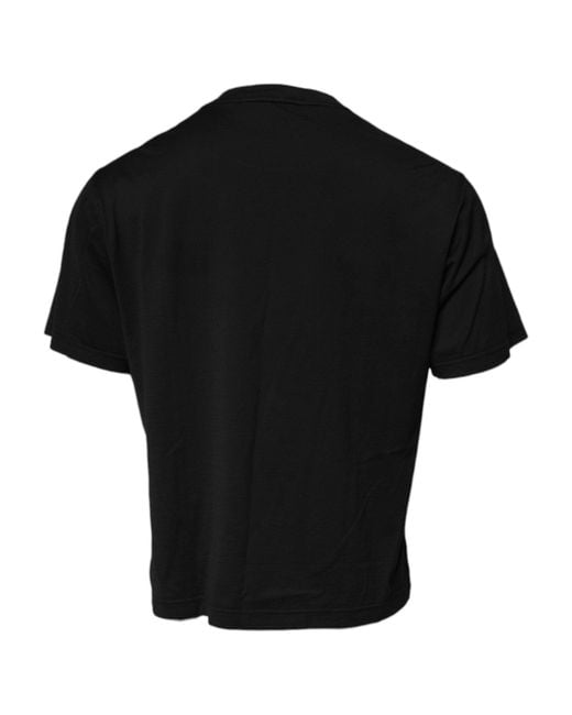 Dolce & Gabbana Black Short Sleeve Crew Neck Tshirt for men