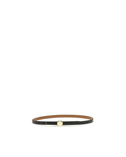 Tory Burch Multicolor Black Calf Leather Bos Taurus Regular Belt