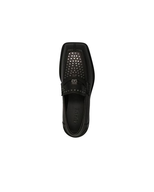 Versace Black Leather Slip for men