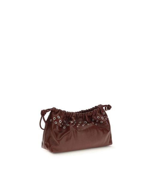 Pierre Hardy Brown Bordeaux Calf Leather Bos Taurus Clutch Bag