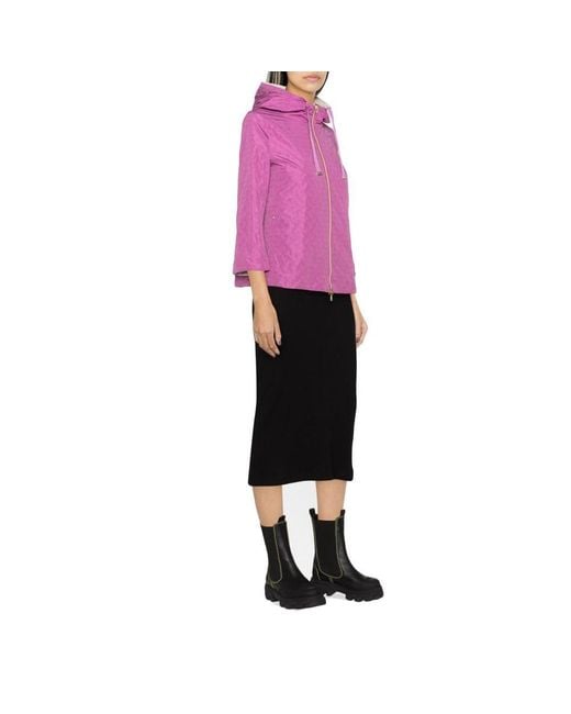 Herno Purple Multicolor Polyester Jacket